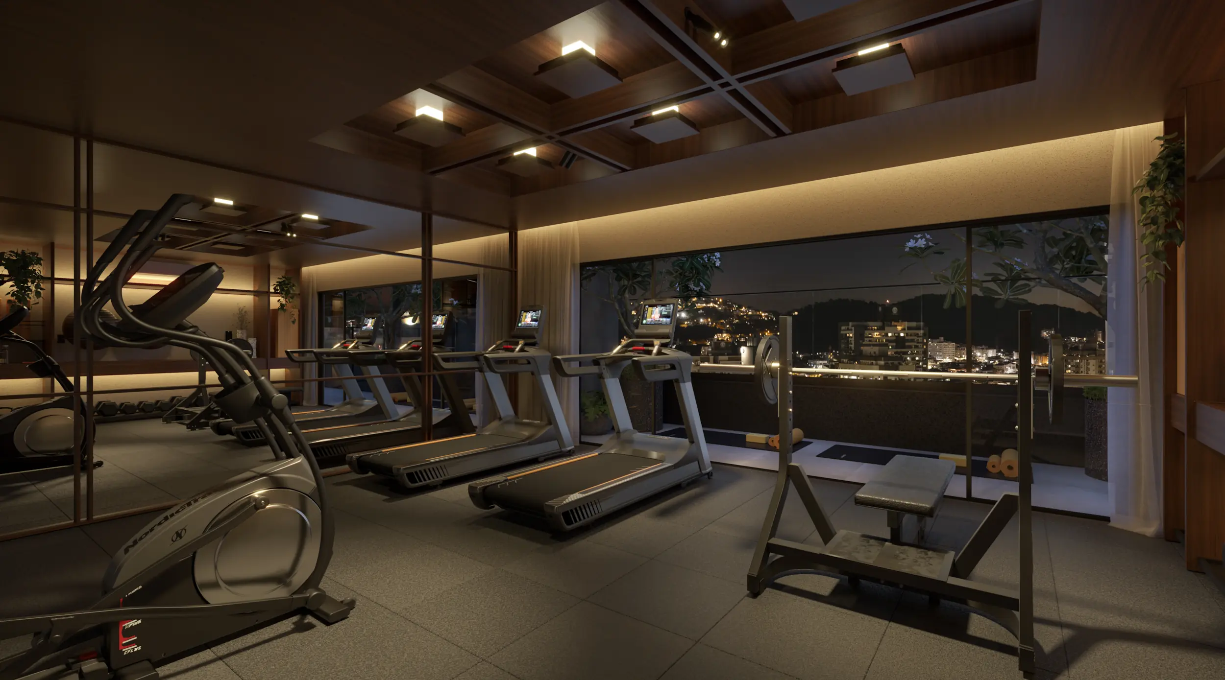 Espaço fitness do Essenza